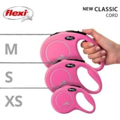 Flexi Pink New Classic Cord Retractable Dog Lead -Planters Kit Sales 4000498022733 4