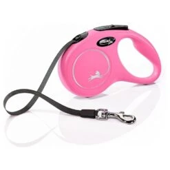 Flexi 5m Small Pink New Classic Tape Retractable Dog Lead