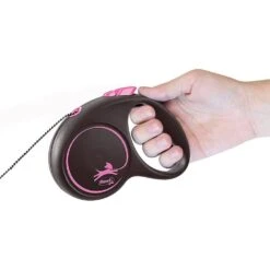 Flexi 5m Medium Pink Black Design Cord Retractable Dog Lead -Planters Kit Sales 4000498033418 5