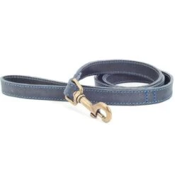 Ancol 1m X 19mm Blue Timberwolf Leather Dog Lead