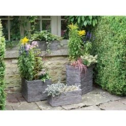 Woodlodge 25cm Square Driftwood Planter -Planters Kit Sales 5021346406528 3