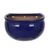 Woodlodge 26cm Blue Glazed Blossom Wall Pot 1 Woodlodge 26cm Blue Glazed Blossom Wall Pot -Planters Kit Sales 5021346436006