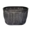 Woodlodge 51cm Rustic Pewter Ribbed Trough -Planters Kit Sales 5021346490572