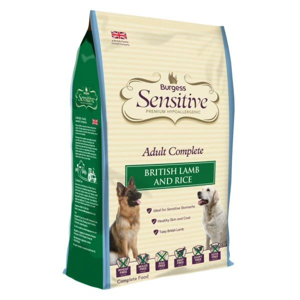 Burgess 12.5kg Sensitive Lamb & Rice Dog Food 3 Burgess 12.5kg Sensitive Lamb & Rice Dog Food