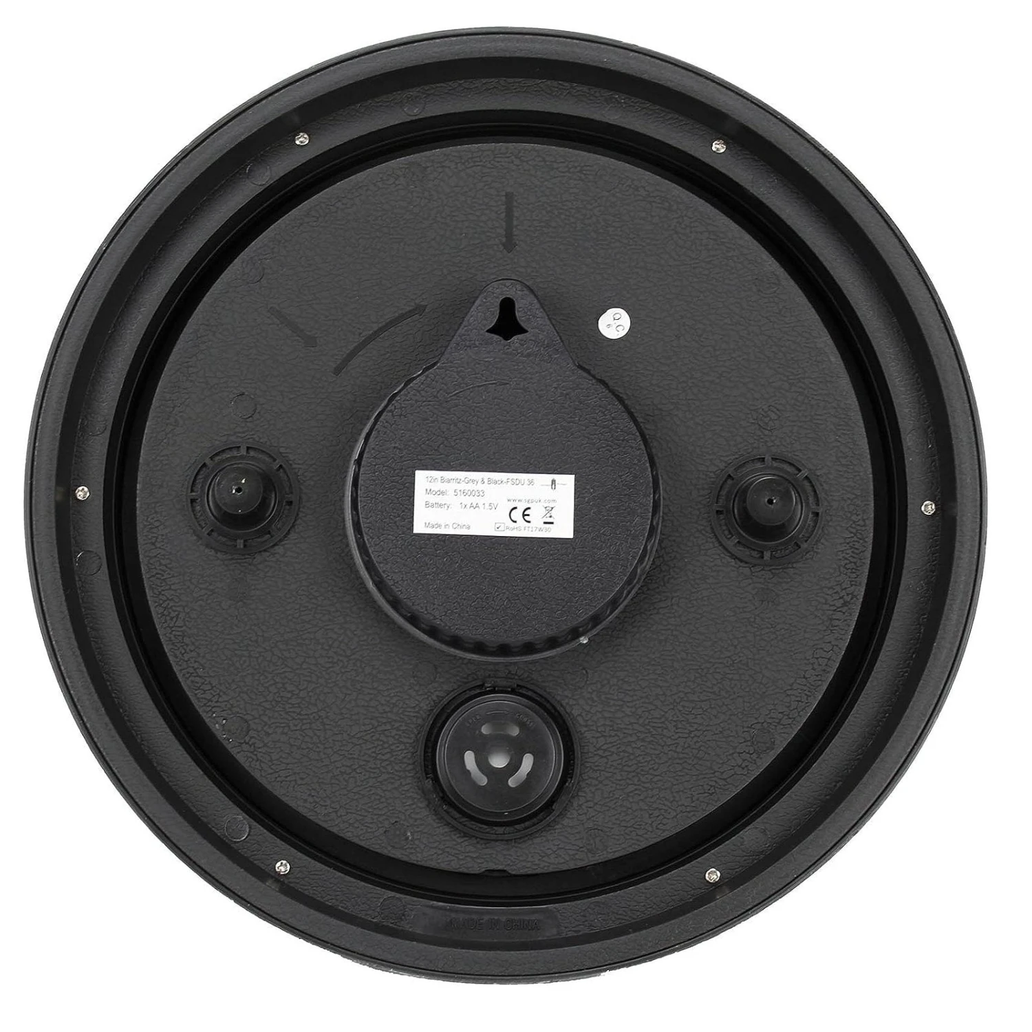 Outside In 12" Black Biarritz Clock 4 Outside In 12" Black Biarritz Clock - Image 2