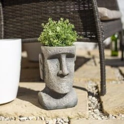 La Hacienda 26cm Resin Easter Island Head Planter -Planters Kit Sales 5055025558239 3