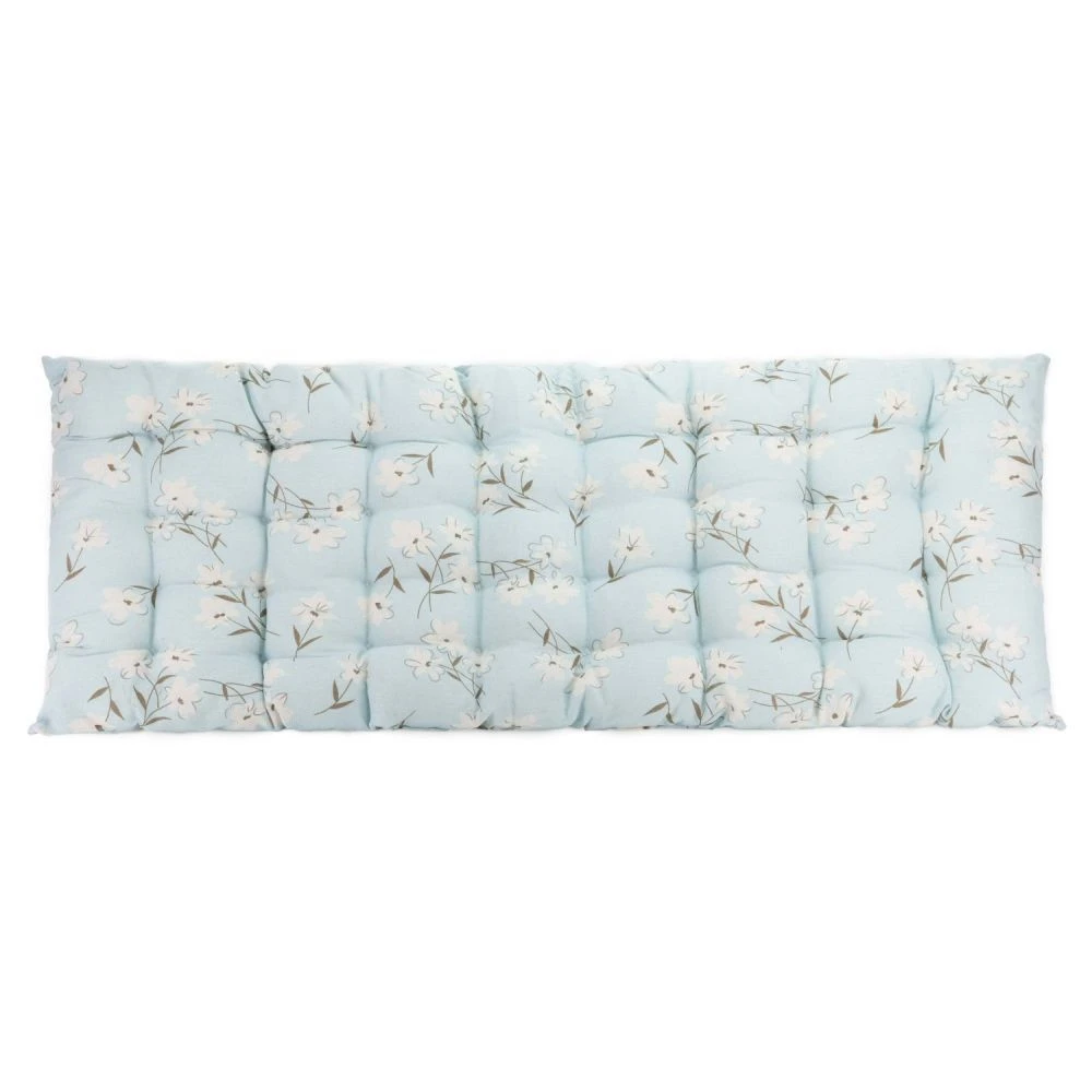 Ascalon 110cm Flower Blue Bench Seat Pad 3 Ascalon 110cm Flower Blue Bench Seat Pad