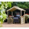 Woodshaw Hampton Wooden BBQ Shelter -Planters Kit Sales 5055066420786