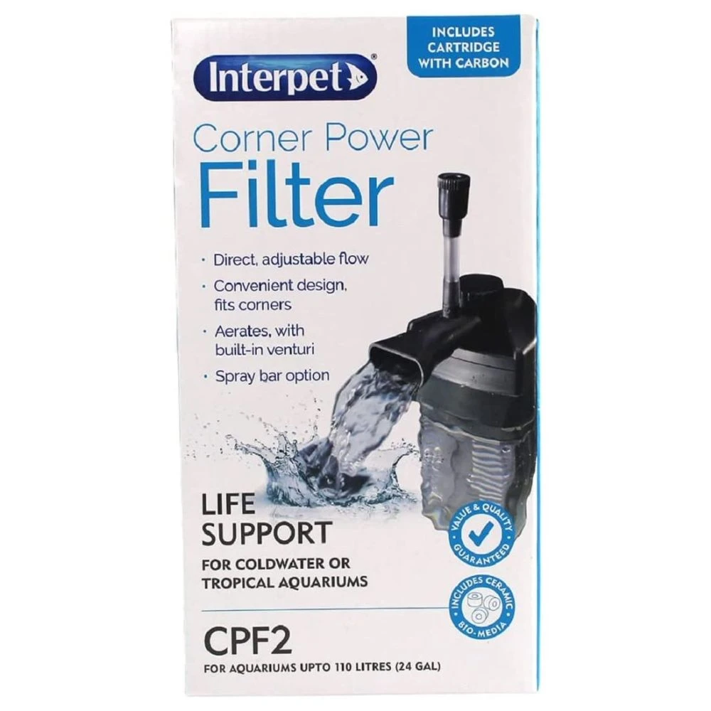 Interpet Internal Corner Power Filter CPF2 3 Interpet Internal Corner Power Filter CPF2