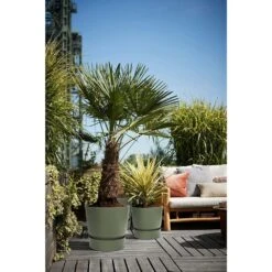 Elho 25cm Leaf Green Greenville Round Planter -Planters Kit Sales 8711904332433 4
