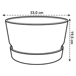 Elho 33cm Leaf Green Greenville Bowl Planter -Planters Kit Sales 8711904332464 3