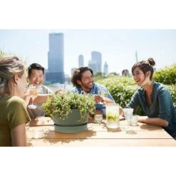 Elho 33cm Leaf Green Greenville Bowl Planter -Planters Kit Sales 8711904332464 5