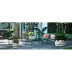 Elho 25cm Living Concrete Greenville Round Planter -Planters Kit Sales 8711904345716 4